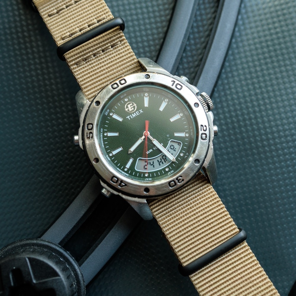 Timex Expedition Analog Digital Green Dial Indiglo 930 S6 2008 Watch